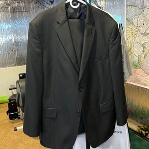 Haggar, black, pants size 38x32 jacket size 46R